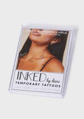 INKED by Dani Zodiac Collection Temporary Tattoos - Air Signs (Gemini, Libra, Aq